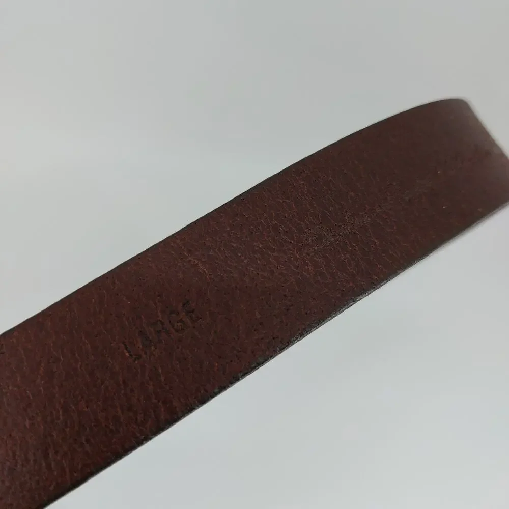 Talbots Italian Saddle Leather Belt Brown Wicker L